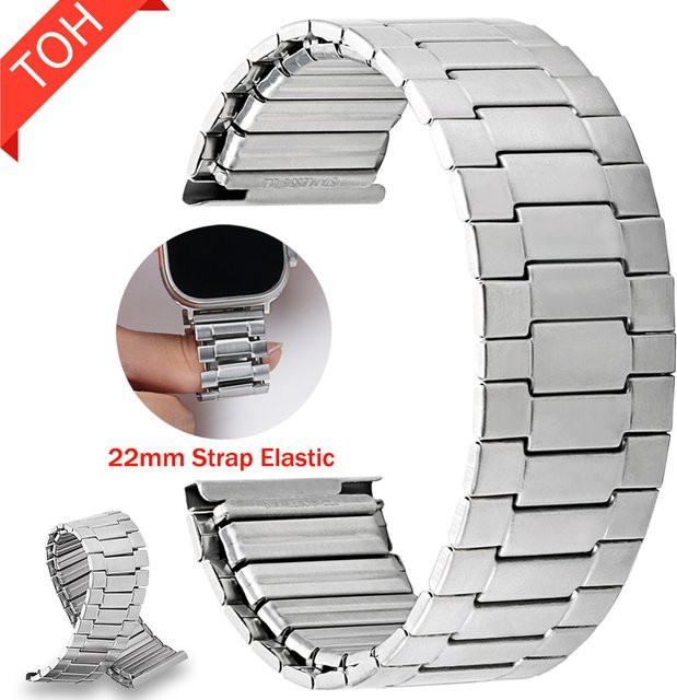 HQstrap Uhrenarmband Edelstahl, 22mm, Silber, Unisex - Bild 1