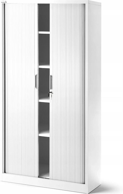Jan Nowak Rolladenschrank DAMIAN aus Stahl in Weiß, H x B x T: 185 x 90 x 45 cm - Bild 1