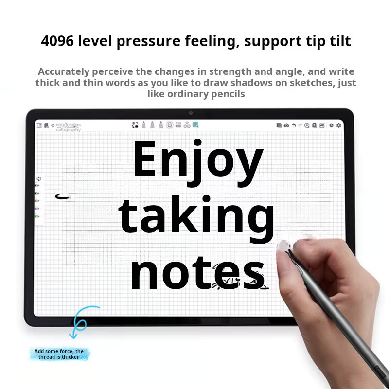 Lenovo Stylus 2025 Lenovo Pencil mit extrem geringer Latenz, Smart Tilt und Anti-Touch-Design für Notizen und Zeichnungen - Bild 3