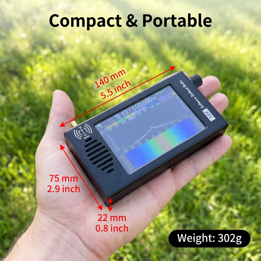HTOOL SDR Radio Kurzwelle DSP Digital FM Receiver Transceiver mit Farbdisplay in Schwarz - Bild 4