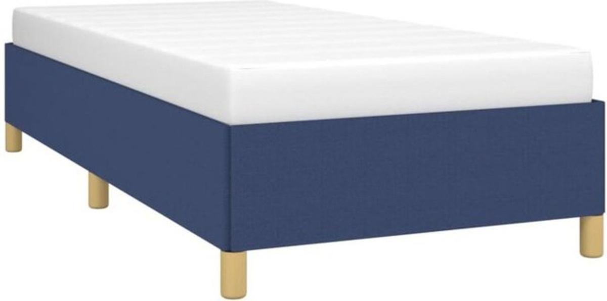 Vidaxl Polsterbett aus Stoff in Blau, Modernes Bettgestell ohne Matratze, B/T: 80 x 200 cm - Bild 1