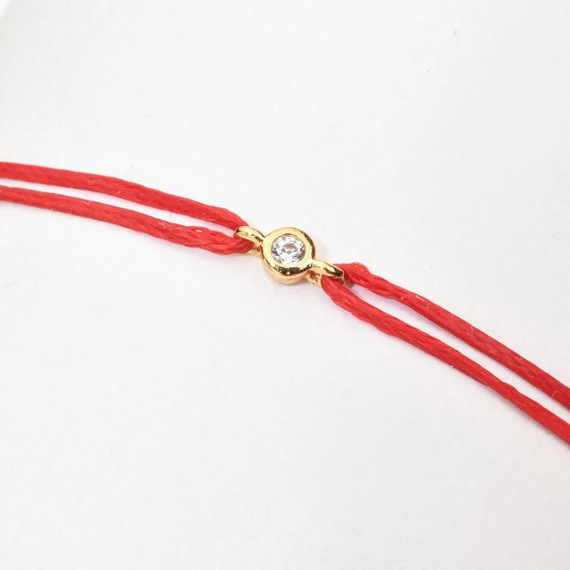 ZMZY Armband, rote Schnur, kubische Zirkonia, Damen - Bild 1