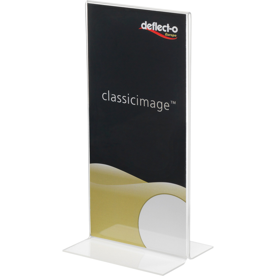 Deflecto Classic Image Tischaufsteller T-Form für DIN lang, Transparent - Bild 2