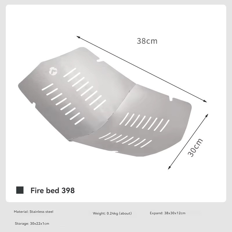 CAMPINGMOON Tragbarer Outdoor-Grillofen aus Edelstahl in Silber – Zusammenklappbarer Camping-Grill und Holzofen für den Außenbereich - Bild 2