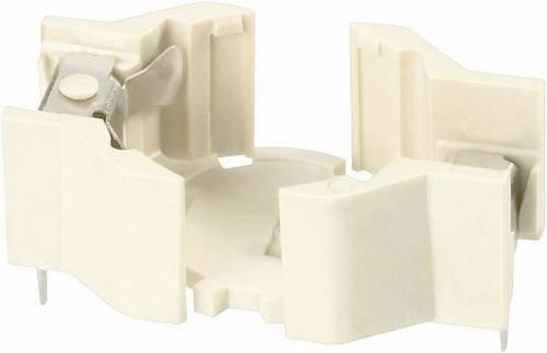 Renata 701133 Knopfzellenhalter für 1x 357 oder LR44, Farbe Weiß, Durchsteckmontage THT, L x B x H: 19,9 x 12 x 7,4 mm - Bild 1