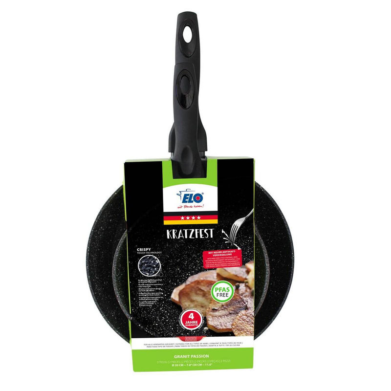 ELO Aluminium-Pfannenset Granit Passion, 2-teilig, Schwarz, Antihaftbeschichtung - Bild 5