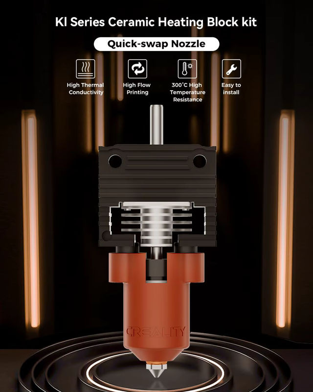 Creality Hotend-Upgrade-Kit für K1, K1 Max und K1C mit Keramik-Heizblock und Einhorn-Schnellwechseldüse - Bild 2