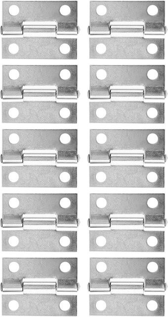 10 Stück Türscharnier von TOMTOP JMS aus Edelstahl in Silber, 25 mm Verriegelungsvorrichtung für Möbel und Büromaschinen - Bild 1
