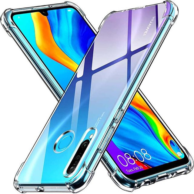 Stoßfeste Silikon-Schutzhülle für Huawei P30 Lite, P20 Plus, P30, P40 Lite, E, P50 und P60 Pro in Transparent - Bild 1