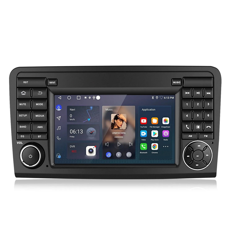 Junsun Autoradio mit GPS und Wi-Fi für Mercedes Benz ML GL W164 ML350 ML500 GL320 in Schwarz mit 7,0 Zoll Display - Bild 2