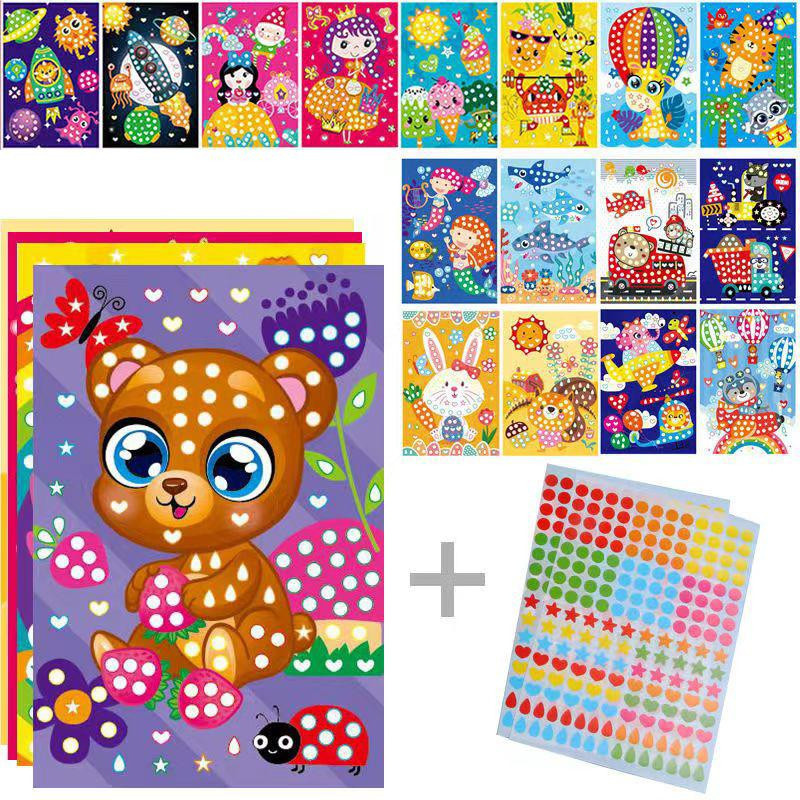 Yiran toy Mosaik-Aufkleber Cartoon-Tiere Puzzle 10-teiliges Set 3-6 Jahre - Bild 2