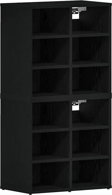 vidaXL Schuhschrank Schwarze Eiche modern B/T/H: 52 x 30 x 50,5 cm - Bild 1