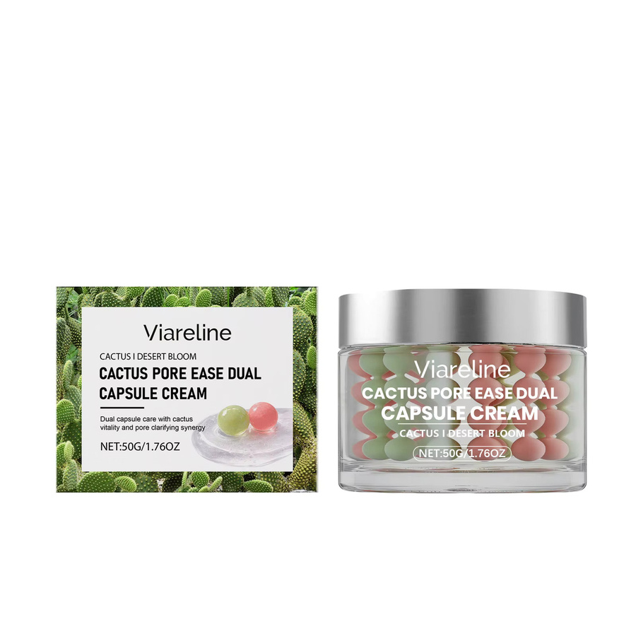 VIARELINE Kaktus-Kapsel-Creme, Nacht-Gesichtspflege-Essenz, 50g, reife Haut - Bild 6