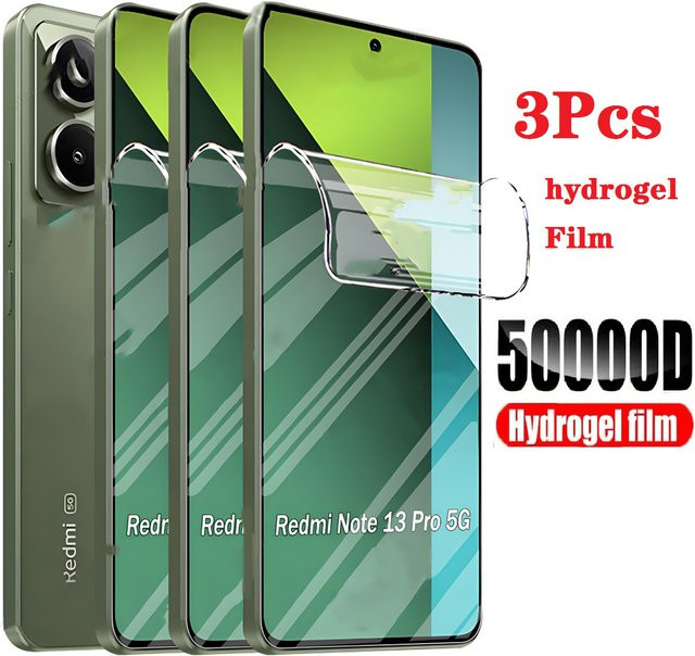 3 Stück Hydrogelfolie für Xiaomi 14T 15T 17 Pro Max Redmi Note 14 15 14S SE 5G Displayschutzfolie transparent - Bild 1