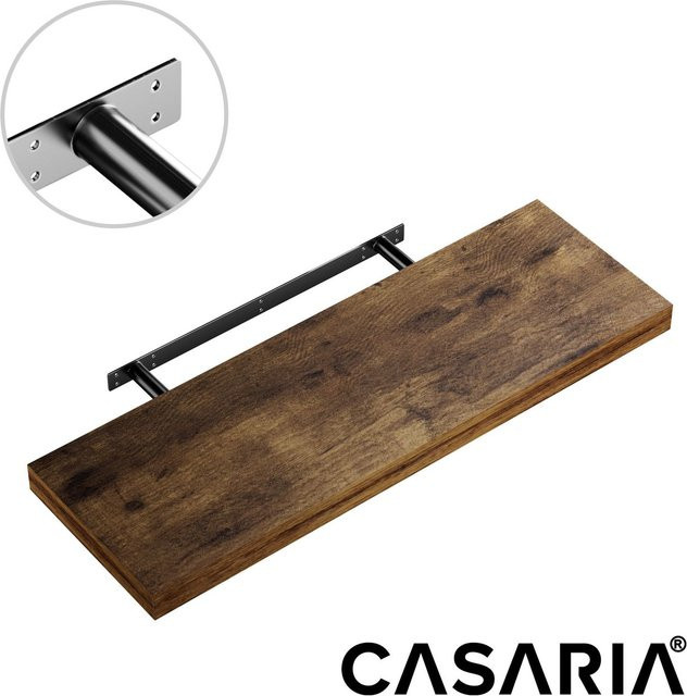 Casaria Wandregal Schweberegal Eiche dunkel Braun Breite: 70 cm - Bild 1