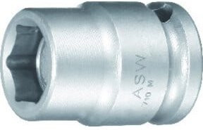 ASW Kraftschraubereinsatz 3/8 Zoll mit 8 mm Sechskant, 30 mm Länge und Magnet in Silber - Bild 1
