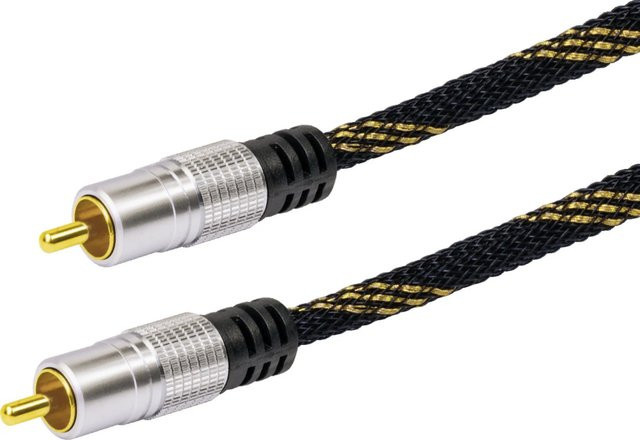 Schwaiger Cinchkabel AC3 HQ RCA in Schwarz, Länge: 1,5 m - Bild 1