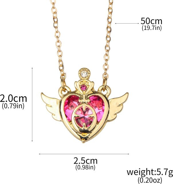 Rongji-Schmuck Halskette, Love Wings Zauberstab Anhänger, Metall, Gold, Unisex - Bild 1