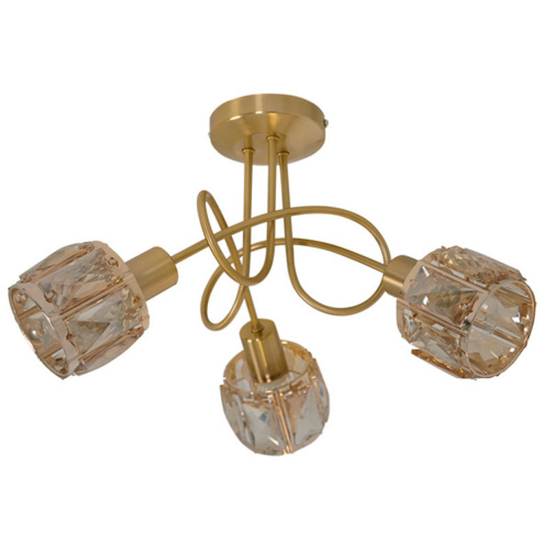 Näve Josefa 3-flammige LED-Deckenleuchte in Gold/Messing mit Leuchtmittel - Bild 2