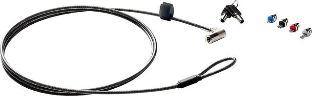 HP Sure Key Cable Lock Sicherheitskabelschloss in Schwarz und Silber, Länge: 1,83 m, passend für Chromebook 11A G8, Chromebook Enterprise 14 G6, ProBook 44X G7, 45X G7 und ProBook x360 - Bild 1
