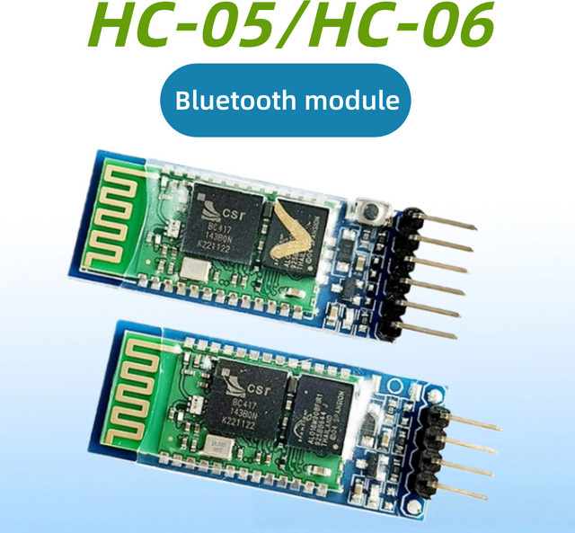 Bluetooth-Seriell-Pass-Through-Module HC-05 und HC-06 für Arduino mit Master-Slave-Funktion und Anti-Reverse-Schutz (6-Pin und 4-Pin) - Bild 1