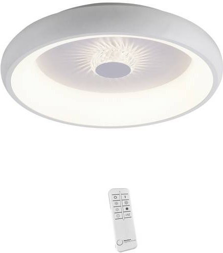 Just Light Vertigo LED-Deckenleuchte Weiß Ø 46,5 cm dimmbar mit Fernbedienung - Bild 1