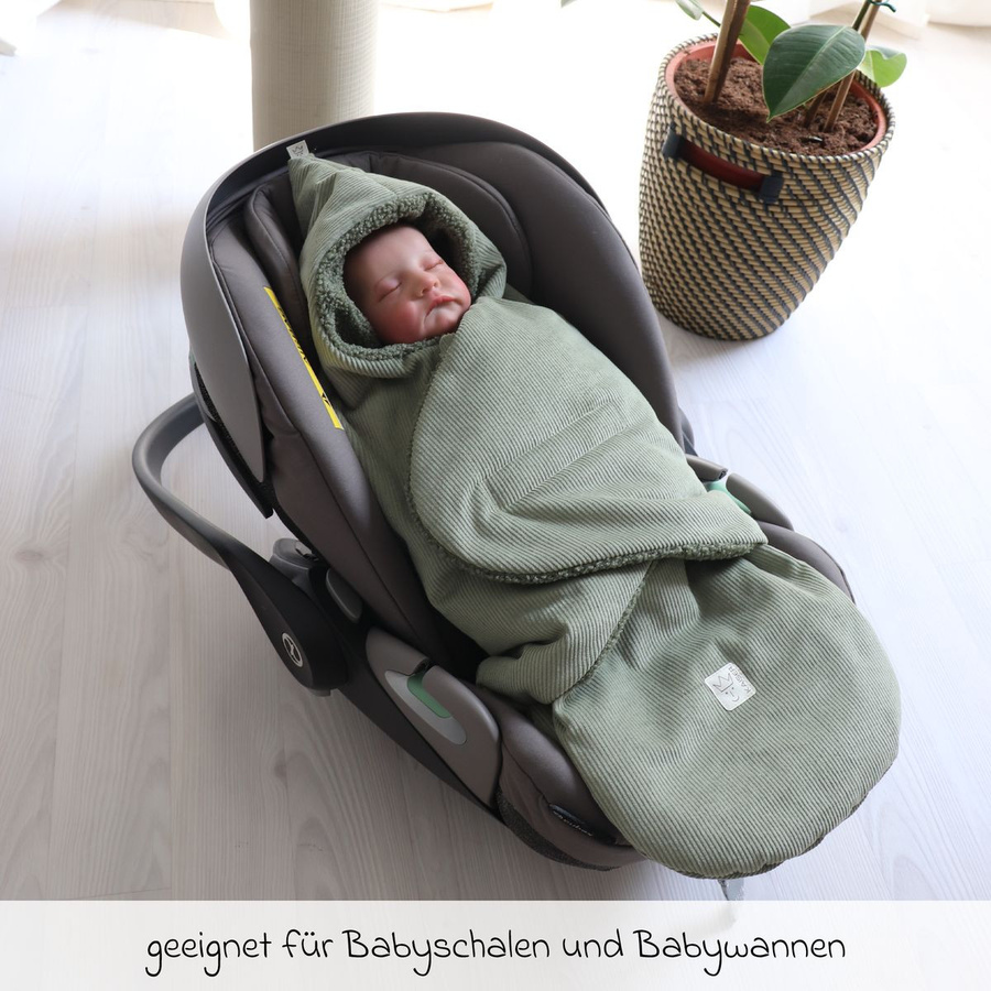 Kaiser Einschlagdecke Callie Cord für Babyschalen und Babywannen in Mineral Green - Bild 2