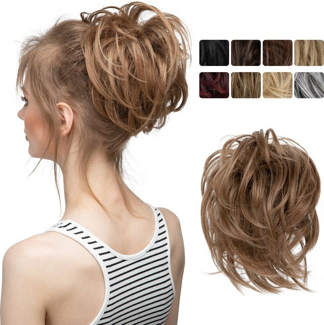 SARLA Haarteile Lockige Chignon Scrunchie Damen - Bild 1
