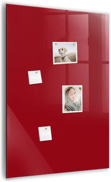 Tulup Magnettafel aus Glas in Rot, B: 70 cm, H: 100 cm - Bild 1