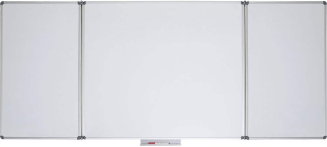 MAUL Whiteboard-Klapptafel MAULstandard, magnethaftend, grau kunststoffbeschichtet, 2 Flügel, B: 120 cm, H: 100 cm - Bild 1
