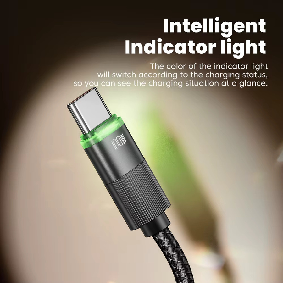 Toocki USB-C auf USB-C Federkabel Schwarz mit PD 100W Schnellladefunktion für iPhone 15 16 Samsung S23 und MacBook - Bild 4