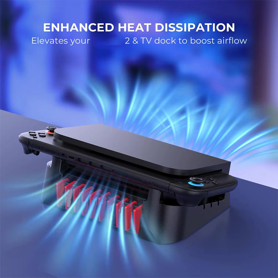 Nintendo Switch 2 Dock Station Lagerung Ständer und Spiel Disc Halter Organizer in Schwarz - Bild 4