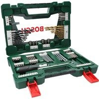 Bosch V-Line TiN Universal-Bohrersortiment und Bit-Set, 91-teilig, HSS, Grün - Bild 1