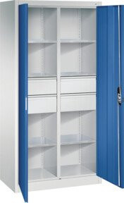 C+P Werkzeugschrank Acurado mit Schubladen und Türen, grau/blau, B: 195,0 cm, H: 93,0 cm, T: 50,0 cm - Bild 1