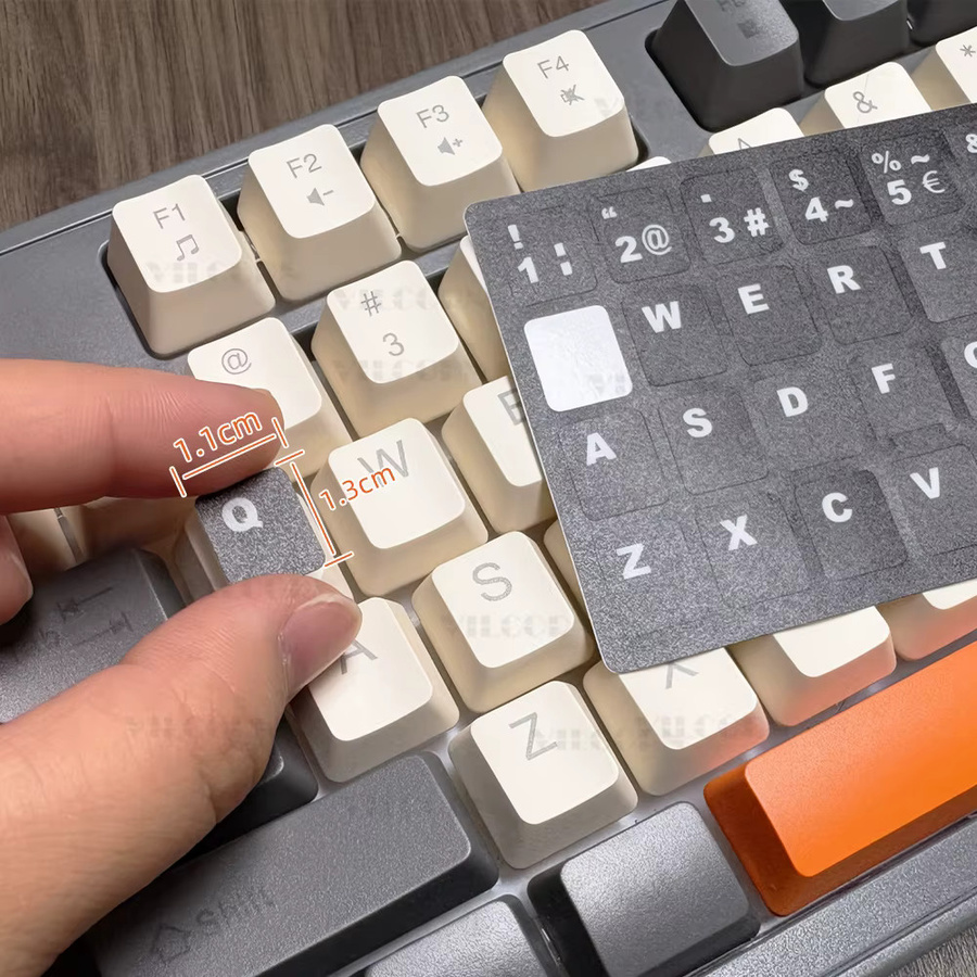 3er Set weiße koreanische Tastatur-Aufkleber von VILCORN als Buchstaben-Ersatz für MacBook, Laptop und Desktop-Tastaturen - Bild 2