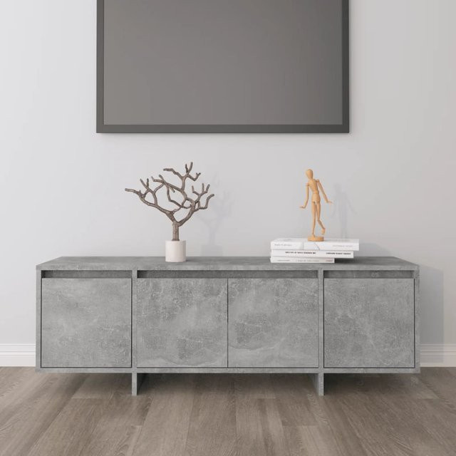 vidaXL TV-Schrank Lowboard in Betongrau, B/T/H: 120 x 30 x 40,5 cm - Bild 2