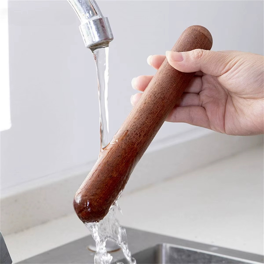 PGY Teigroller aus japanischem Ebenholz in Schwarz und Braun zum Backen und Dekorieren von Kuchen und Fondant - Bild 2