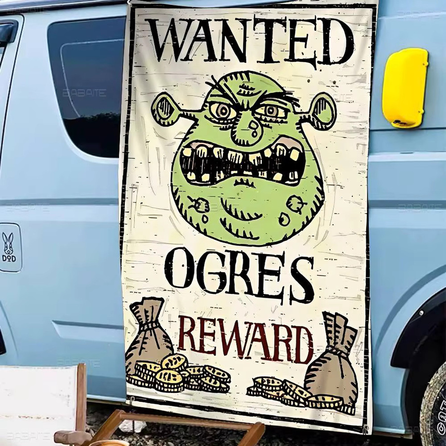 Potdemiel Wandbehang Shrek Cartoon Banner Dekoration Mehrfarbig - Bild 3
