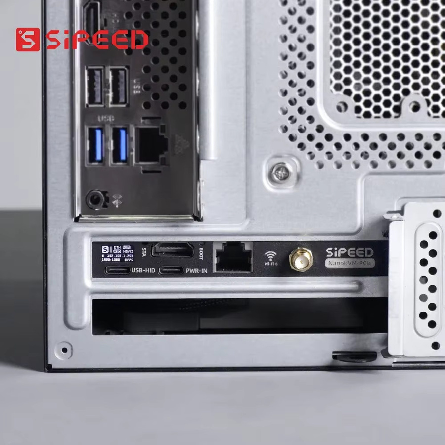 Sipeed NanoKVM-PCIe Mini-KVM-Switch mit HDMI für PiKVM-Betrieb und Serverwartung in Schwarz - Bild 3