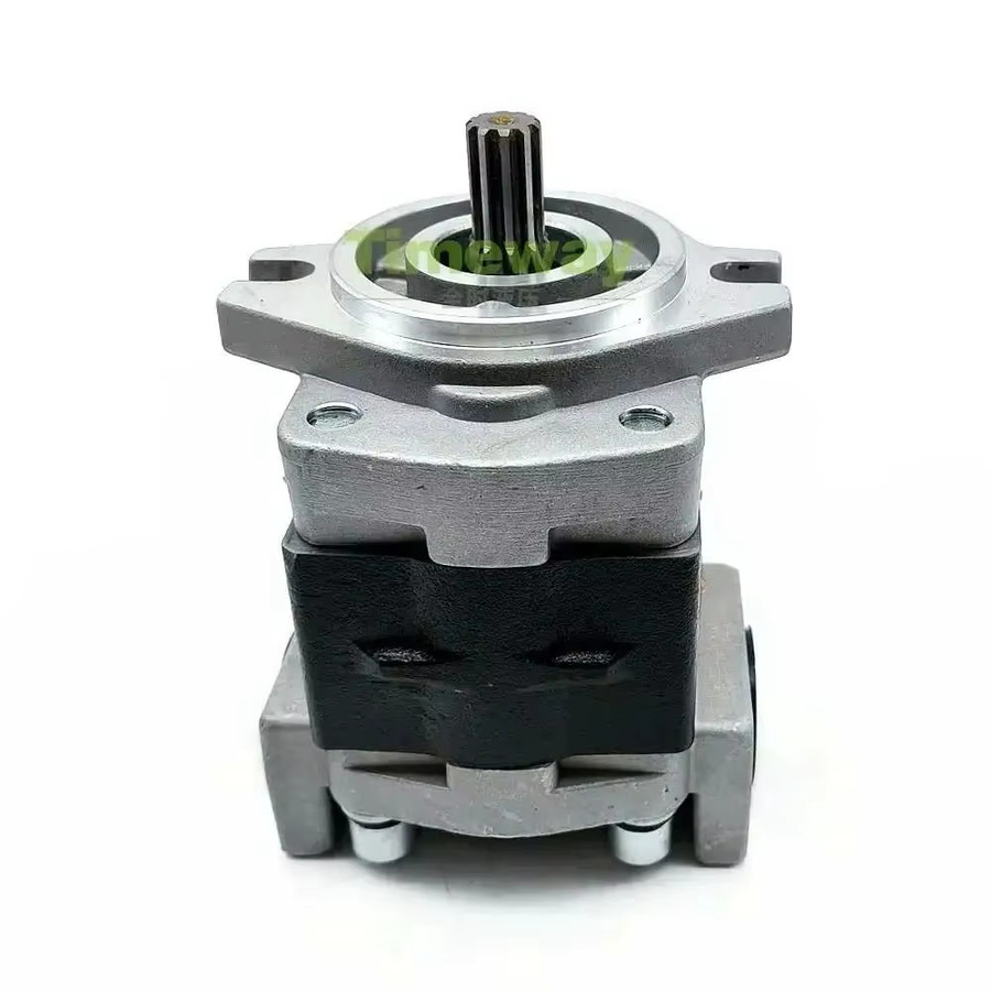TIMEWAY Hydraulische Zahnradpumpe SGP1A30R634 in Silber, 10 Zähne, φ17mm, Montage φ82,55mm, Einlass G1, Auslass G3/4, CW Rotation - Bild 2