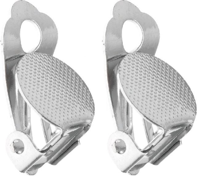Rico Design Ohrclips aus Metall in Silber mit runder Klebefläche - Bild 1