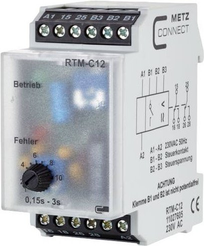 Metz Connect RTM-C12 Zeitrelais 230 V/AC mit 2 Wechsler in Weiß - Bild 1