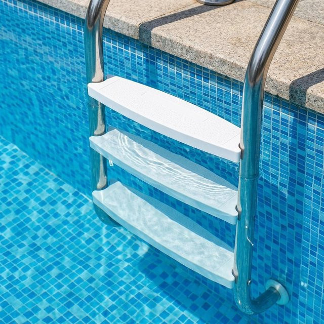 Sunnimix 3-teilige Poolleiter-Stufen in Weiß für Schwimmbad und SPA - Bild 1