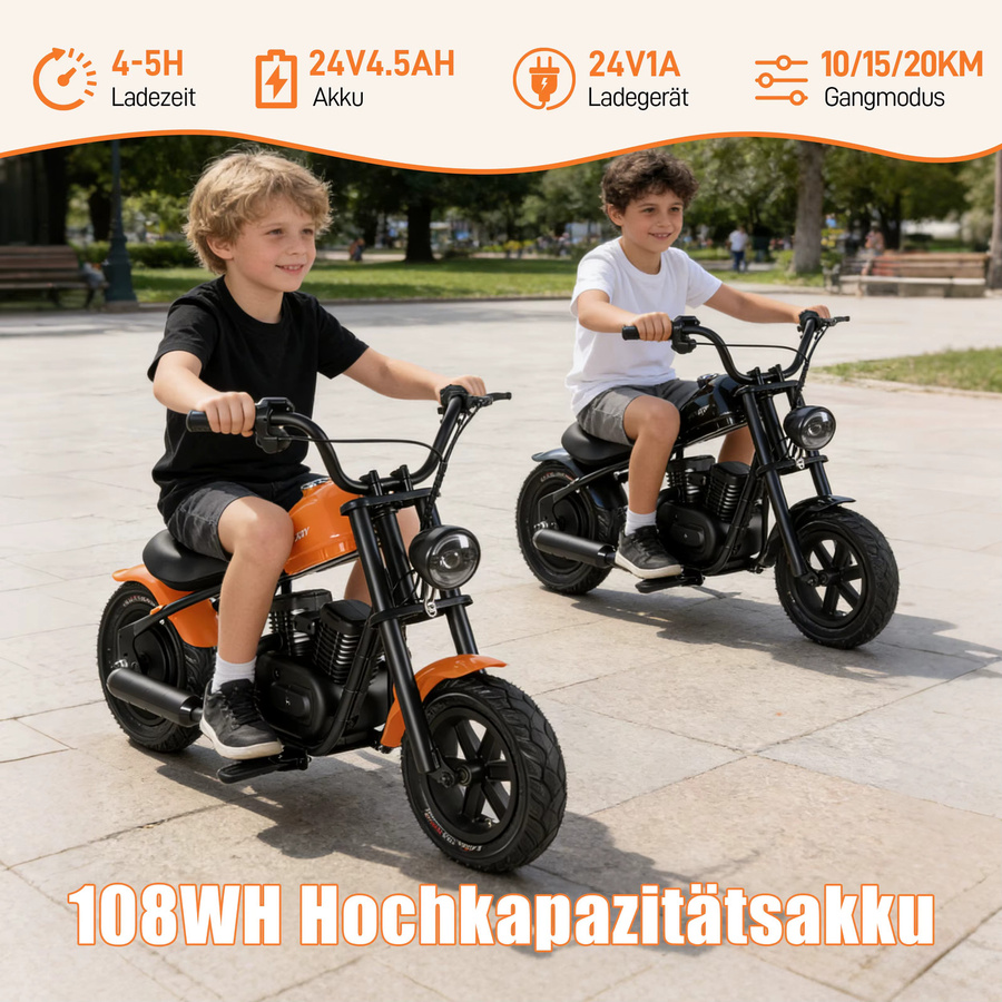 Sinaopus Elektro-Motorrad, Kinder Dirt Bike, ab 4 Jahren - Bild 5