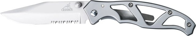 Gerber Paraframe I Klappmesser in Silber mit Stahlklinge, 7,6 cm - Bild 1