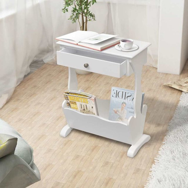 vidaXL Zeitschriftenhalter Melrose Weiß - Bild 1
