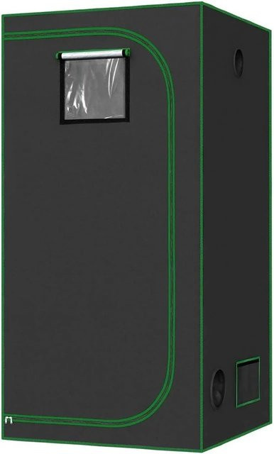 WOLTU Gewächshaus Indoor aus Oxford-Gewebe mit Stahlrohrrahmen, Schwarz, B/T/H: 100 x 100 x 200 cm - Bild 1