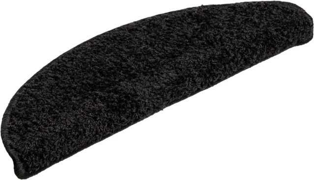 vidaXL Treppenmatten aus Polypropylen, 15 Stück, Schwarz, rutschfest und schalldämpfend, B/T/H: 56 x 17 x 3 cm - Bild 1