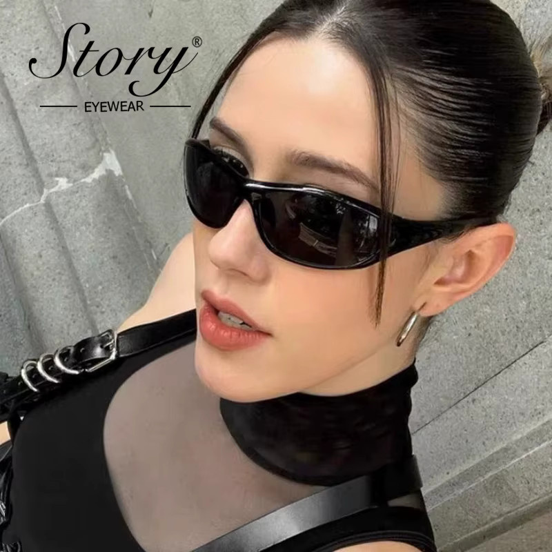 STORY Wrap-Around Sportsonnenbrille, Unisex, Vollrand, Kunststoff - Bild 2