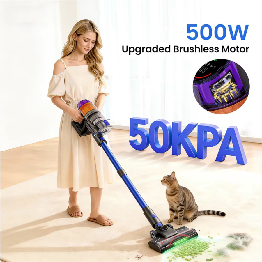 COTIAR R11 Akku-Staubsauger in Purple mit 500 W Leistung, 50 kPa Saugkraft, 60 Minuten Laufzeit, LED-Anzeige und 3 HEPA-Filtern - Bild 5